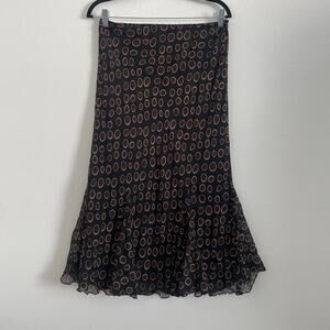 Y2K Lapis Midi Skirts Women M Polka Dot Mermaid Fairy Whimsigoth Pull On